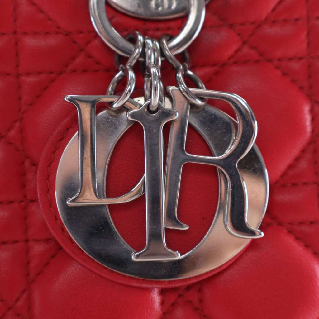 Dior Medium Lambskin Cannage Lady Dior - Image 11