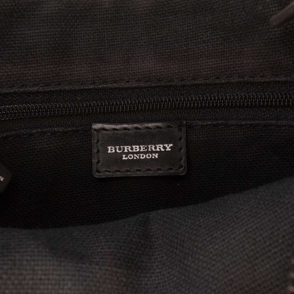 Burberry House Check Coated Canvas Crossbody - Side view