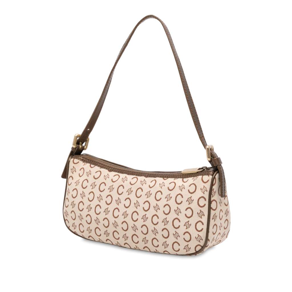 Celine C Macadam Canvas Shoulder Bag - Back view