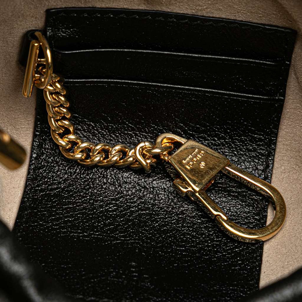 Gucci Mini Calfskin Diagonal Striped Zumi Bucket Bag - Detail 2