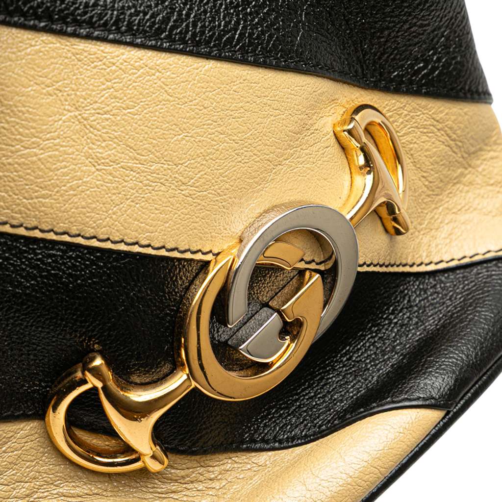 Gucci Mini Calfskin Diagonal Striped Zumi Bucket Bag - Image 10