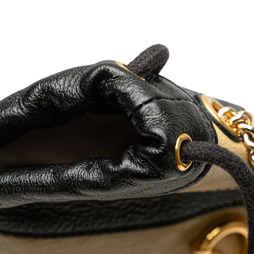 Gucci Mini Calfskin Diagonal Striped Zumi Bucket Bag - Image 11