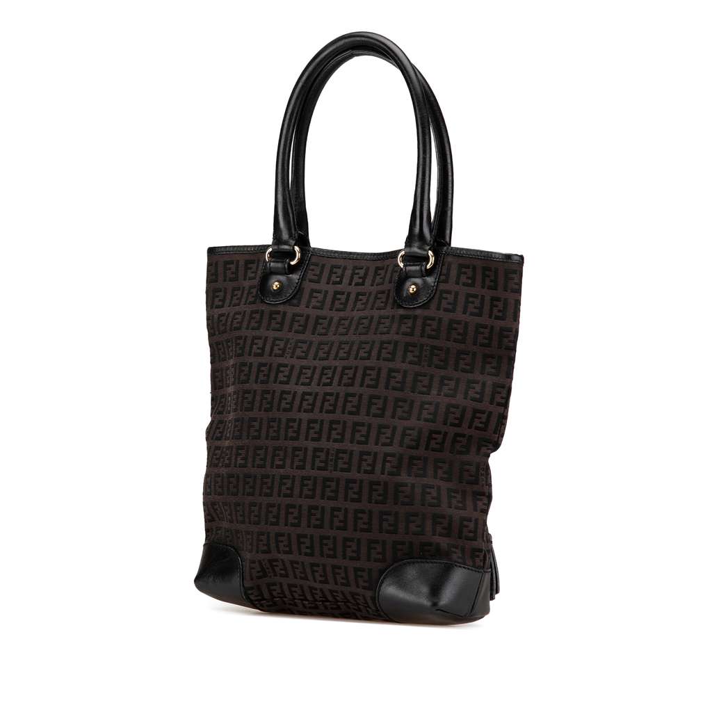 Fendi Zucchino Canvas Chef Front Pocket Shopping Tote - 2