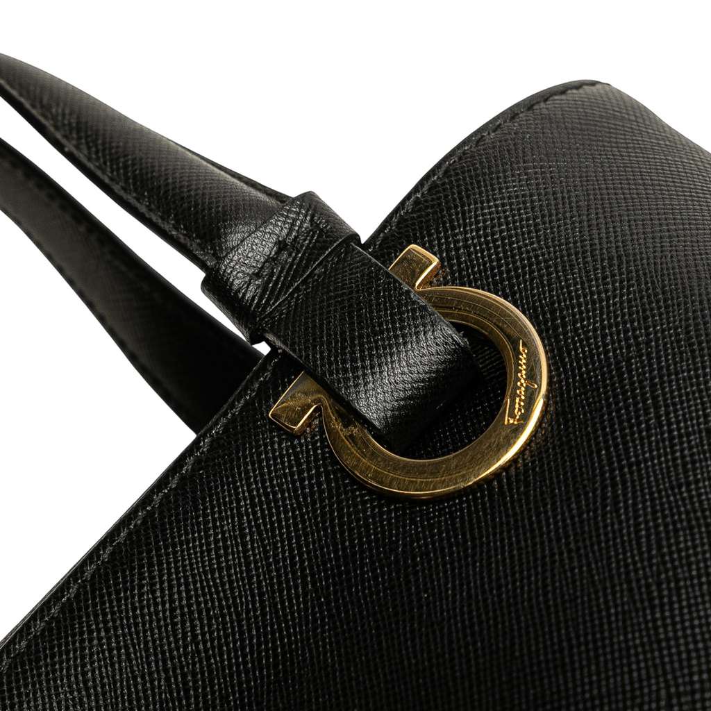 Salvatore Ferragamo Leather Gancini Handbag - Image 12