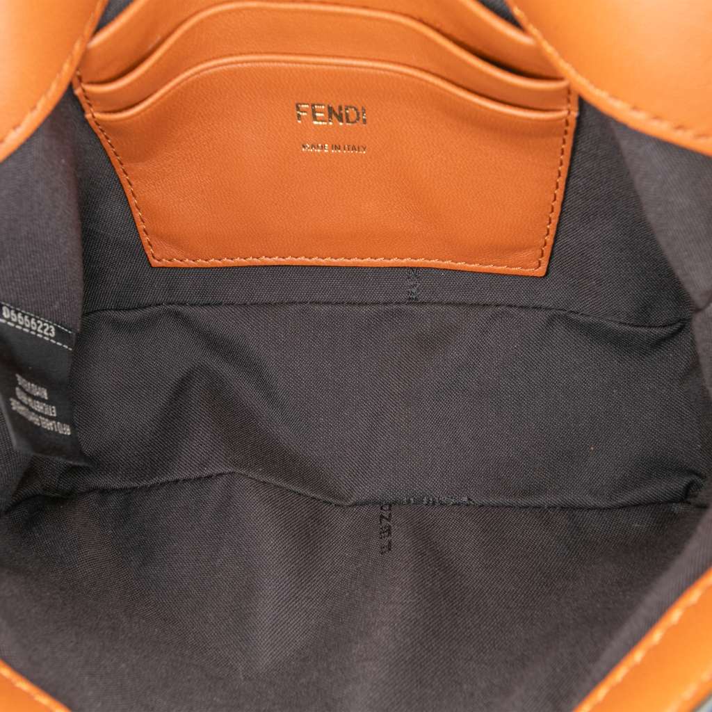 Fendi Mini Bicolor Nappa Apolo Chain Baguette Shoulder Bag - 4