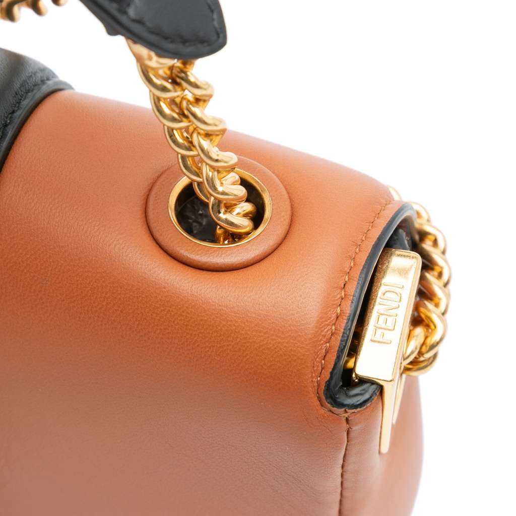 Fendi Mini Bicolor Nappa Apolo Chain Baguette Shoulder Bag - Image 10