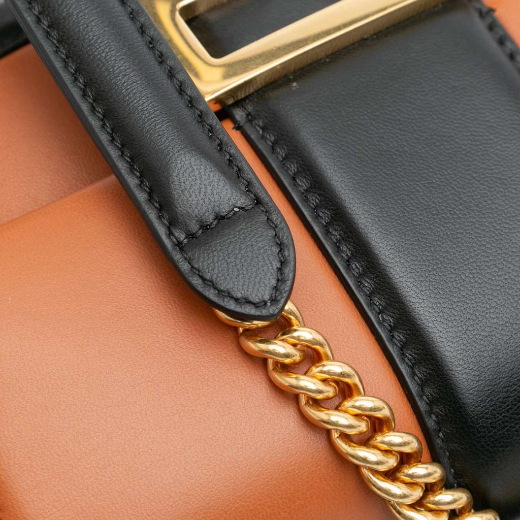 Fendi Mini Bicolor Nappa Apolo Chain Baguette Shoulder Bag - Image 11