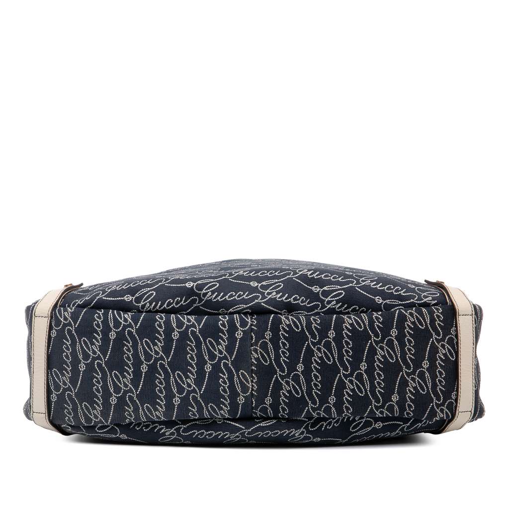 Gucci 85th Anniversary Canvas Logo Abbey D Ring Tote - Image 6