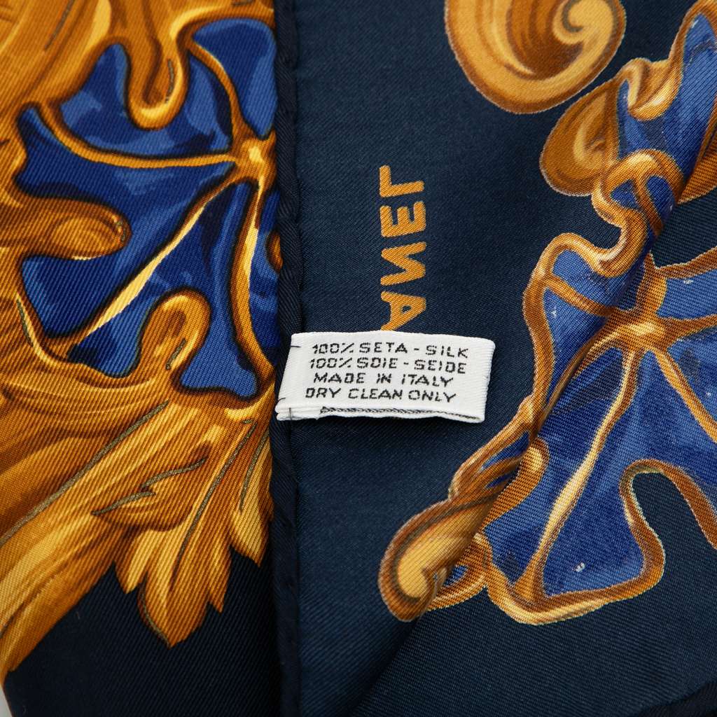 Chanel Baroque Wheat Floral Silk Scarf - Image 6