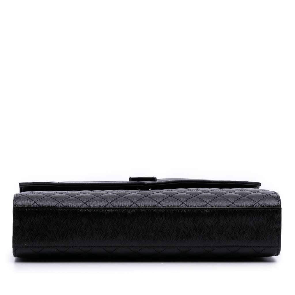 Saint Laurent Large Grain De Poudre Triquilt Monogram Envelope Bag - Image 6