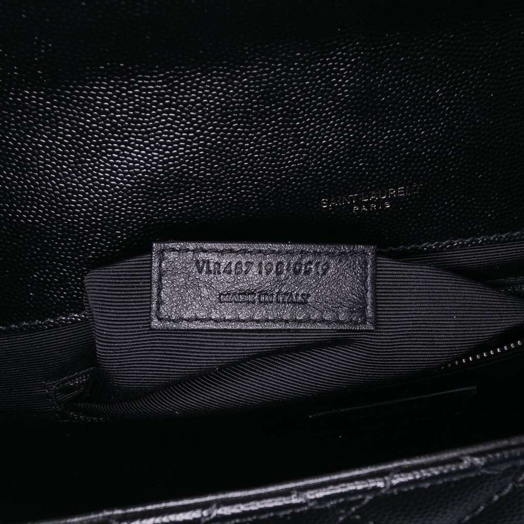 Saint Laurent Large Grain De Poudre Triquilt Monogram Envelope Bag - Detail 1