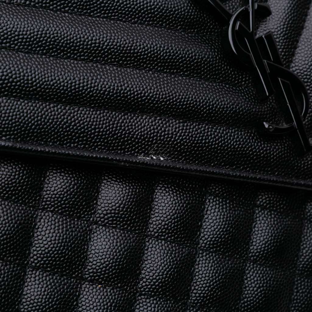 Saint Laurent Large Grain De Poudre Triquilt Monogram Envelope Bag - Detail 2
