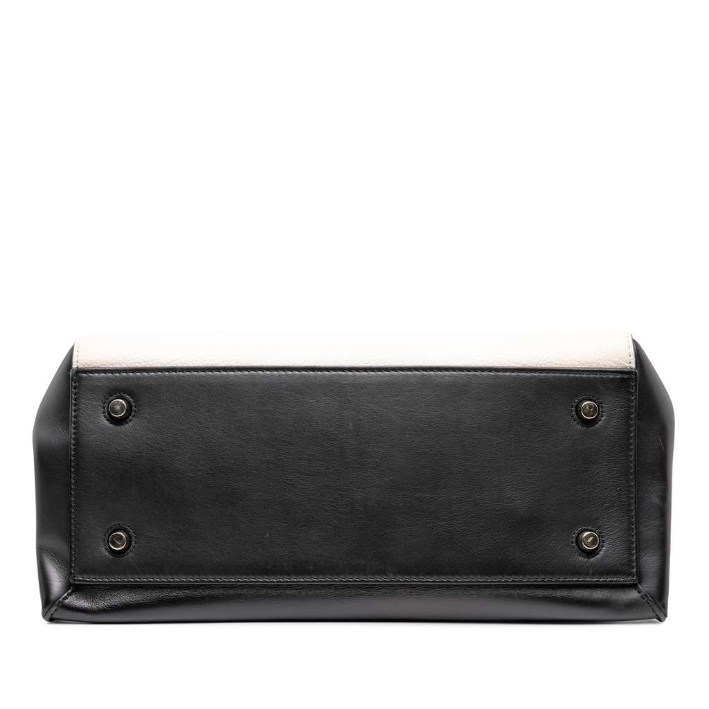 Celine Medium Bicolor Leather Edge Handbag - Image 6