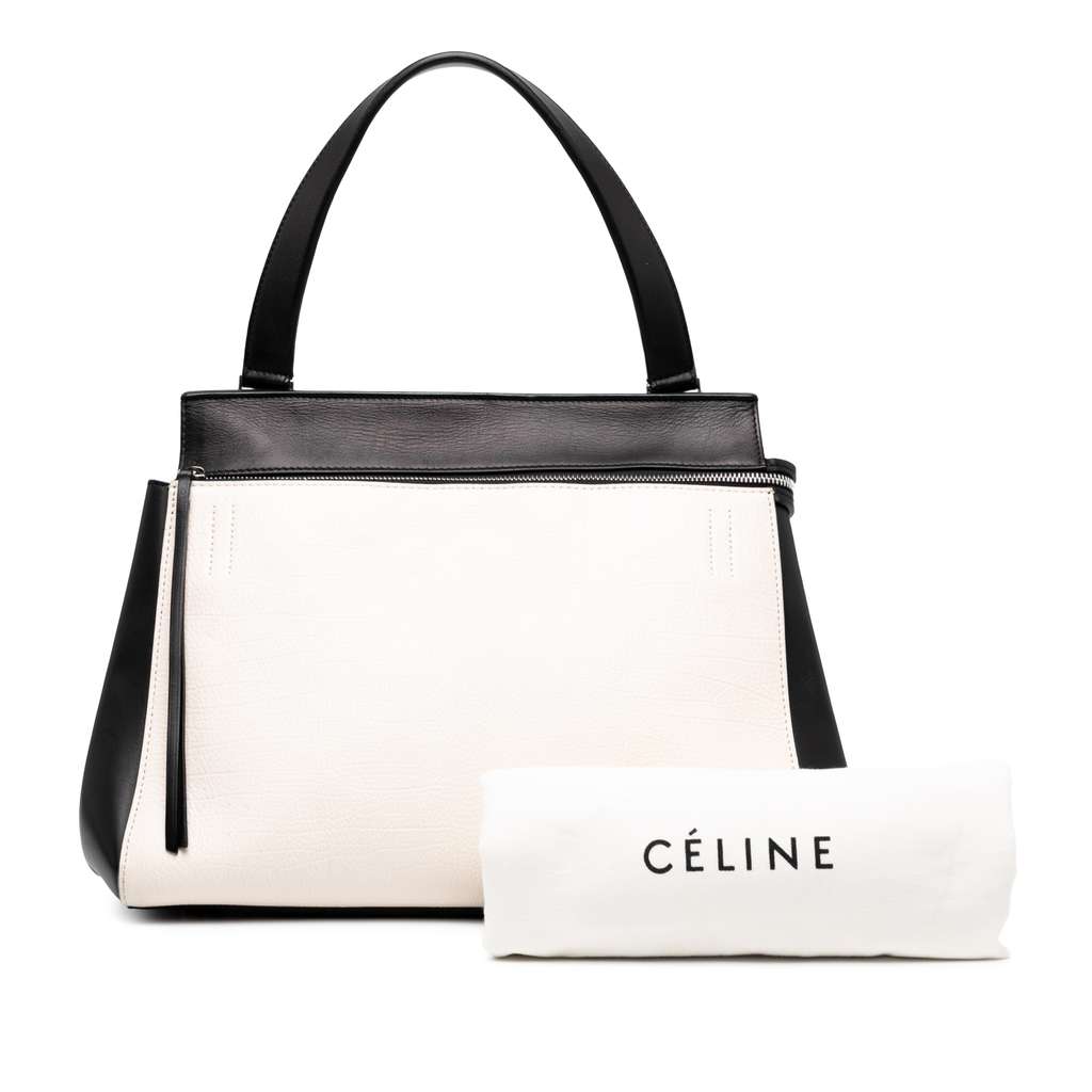 Celine Medium Bicolor Leather Edge Handbag - Image 11