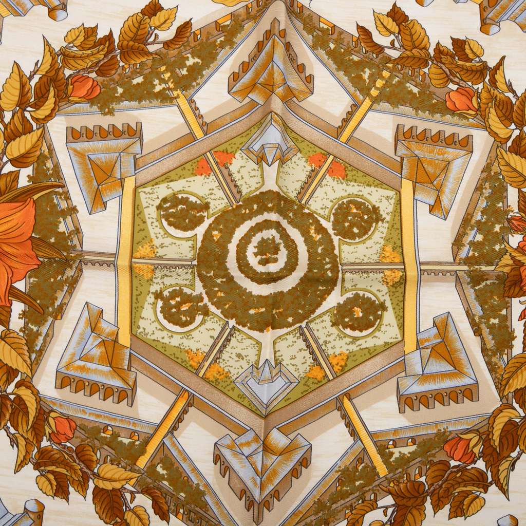 Hermès Au Pays de Cocagne Silk Scarf - Back view