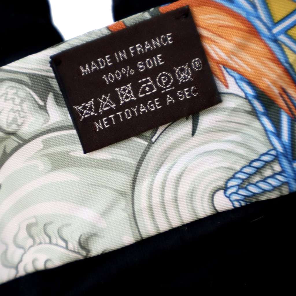 Hermès La Danse Pacifique Silk Twilly Scarf - Back view