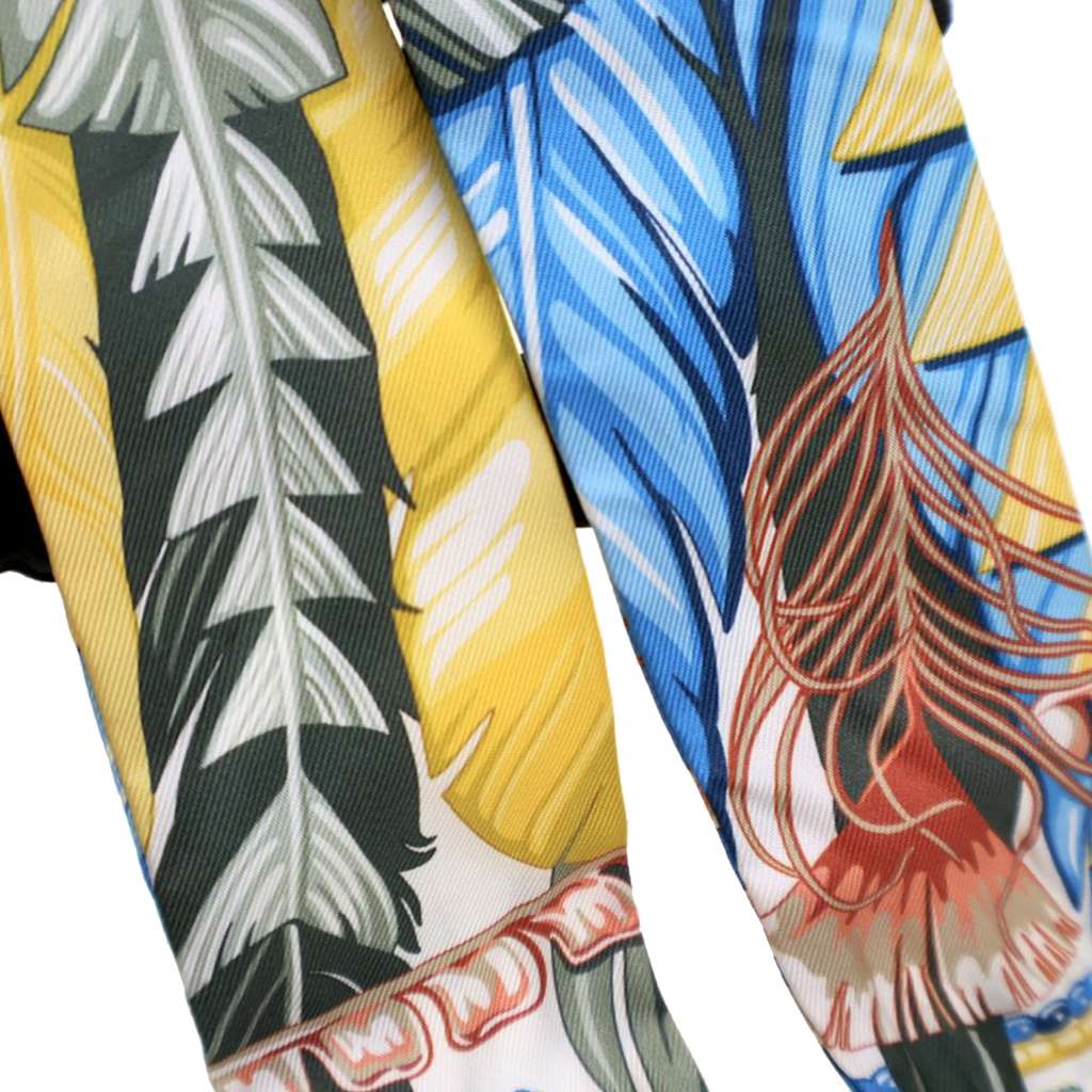 Hermès La Danse Pacifique Silk Twilly Scarf - Detail 1