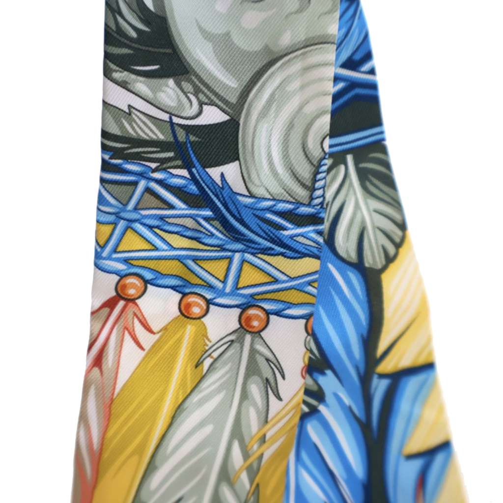Hermès La Danse Pacifique Silk Twilly Scarf - Detail 2
