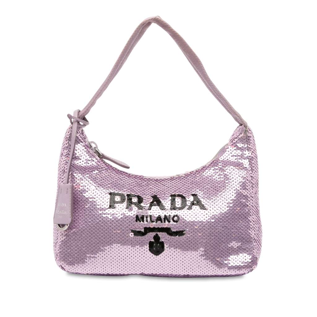 Prada Mini Re Nylon Paillettes Sequin Re Edition 2000 Shoulder Bag