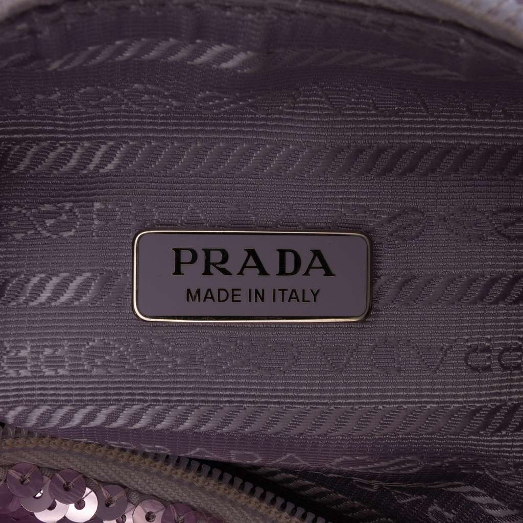 Prada Mini Re Nylon Paillettes Sequin Re Edition 2000 Shoulder Bag - Side view