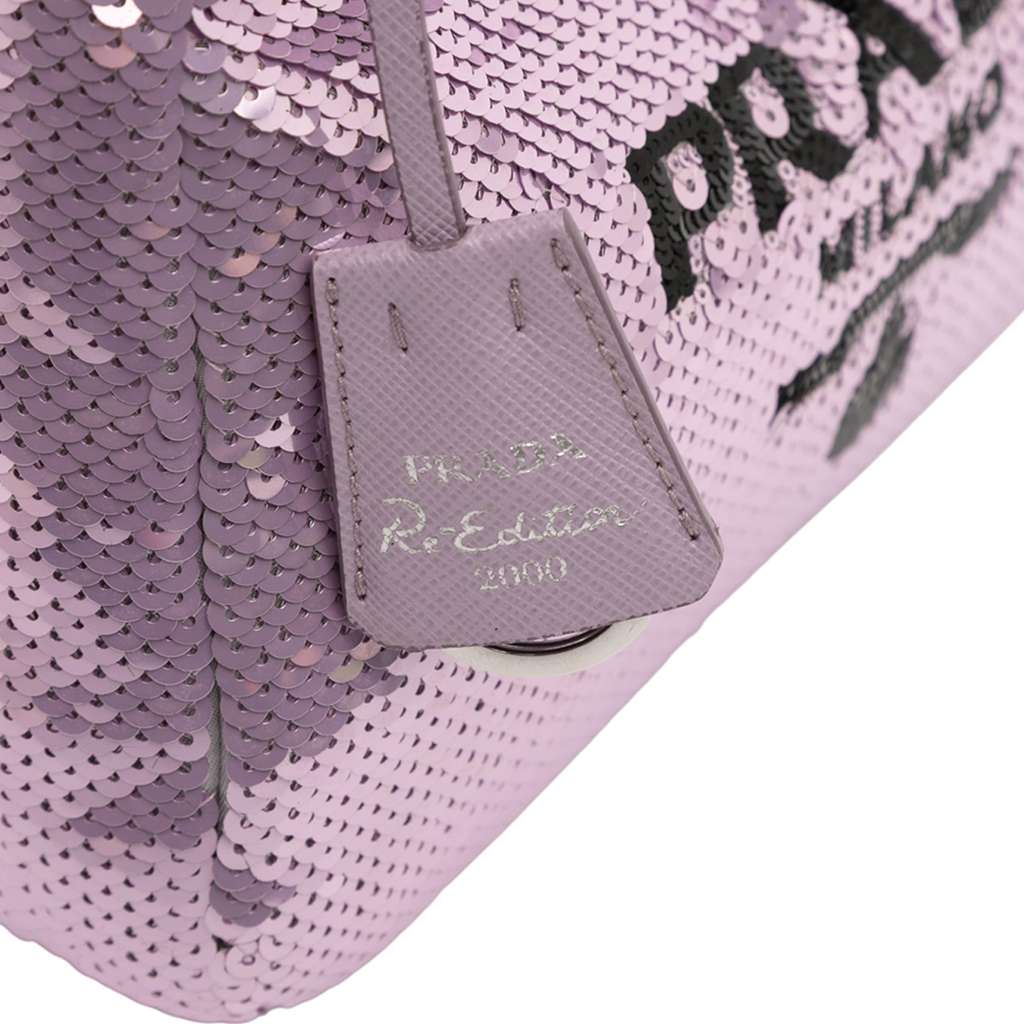 Prada Mini Re Nylon Paillettes Sequin Re Edition 2000 Shoulder Bag - Detail 2