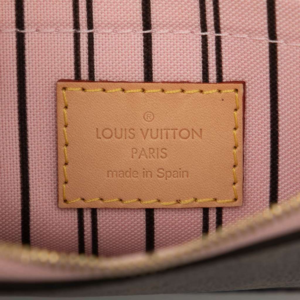 Louis Vuitton Monogram Neverfull Pouch - Side view