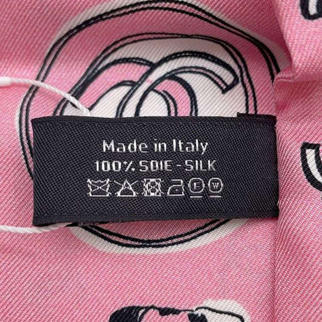 Chanel CC Printed Silk Slim Bandeau Scarf - 5