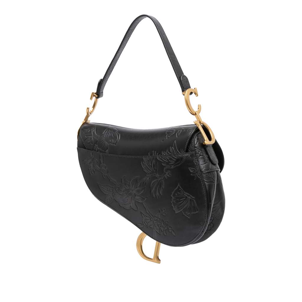 Dior Embossed Calfskin Jardin Botanique Saddle Bag - 2