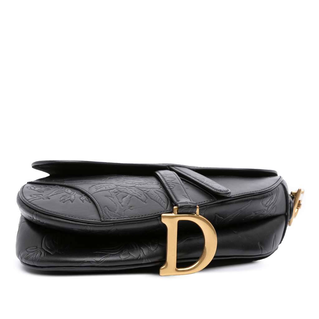 Dior Embossed Calfskin Jardin Botanique Saddle Bag - 3