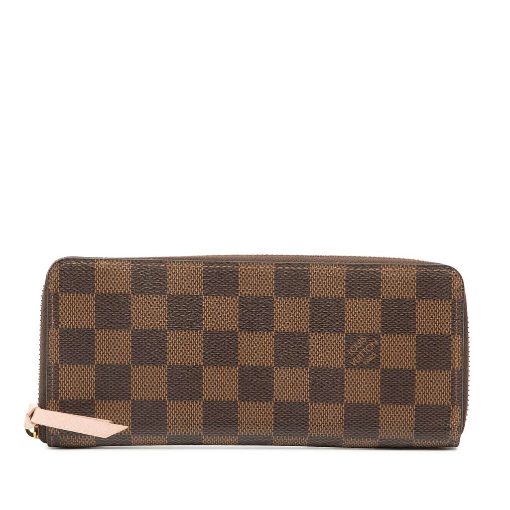 Louis Vuitton Damier Ebene Clemence Zippy Wallet