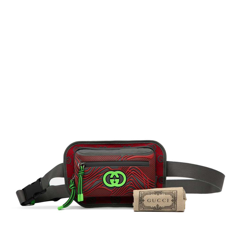 Gucci GG Nylon and Rubber Belt Bag - Image 10