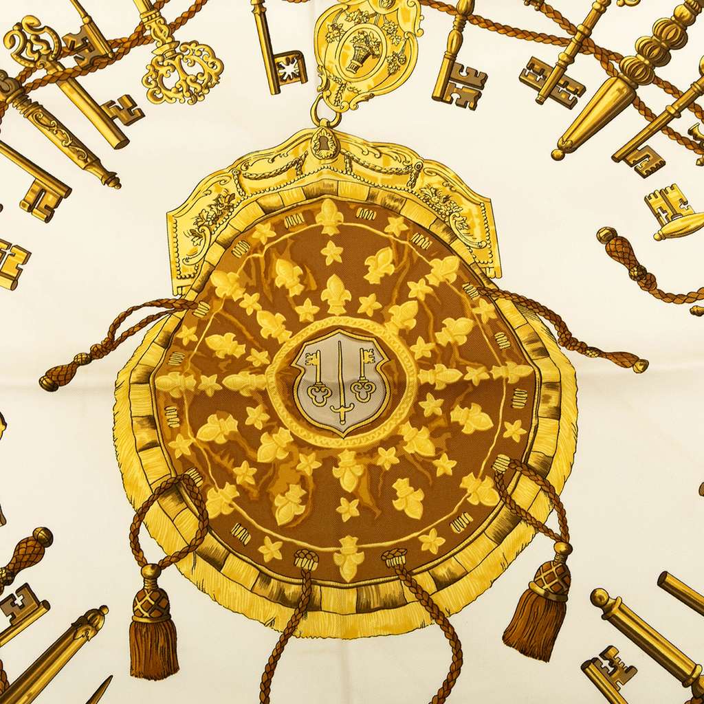 Hermès Keys Les Cles Silk Scarf - Detail 1