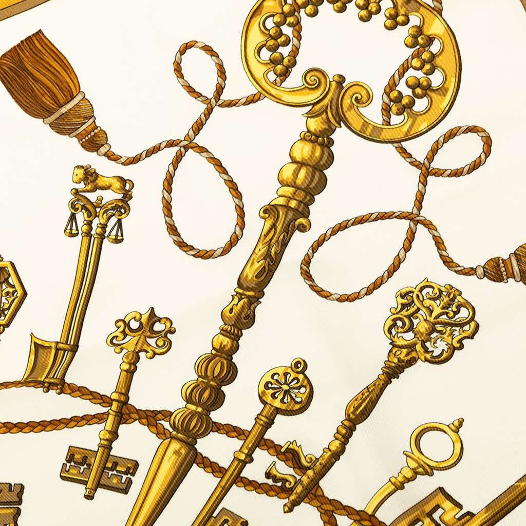 Hermès Keys Les Cles Silk Scarf - Detail 2