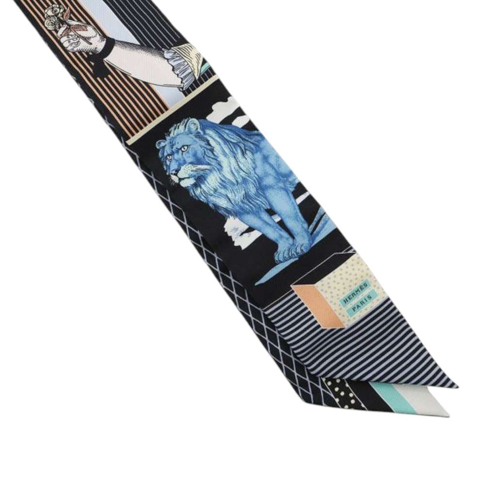 Hermès Grand Theartre Nouveau Silk Twilly Scarf - 4