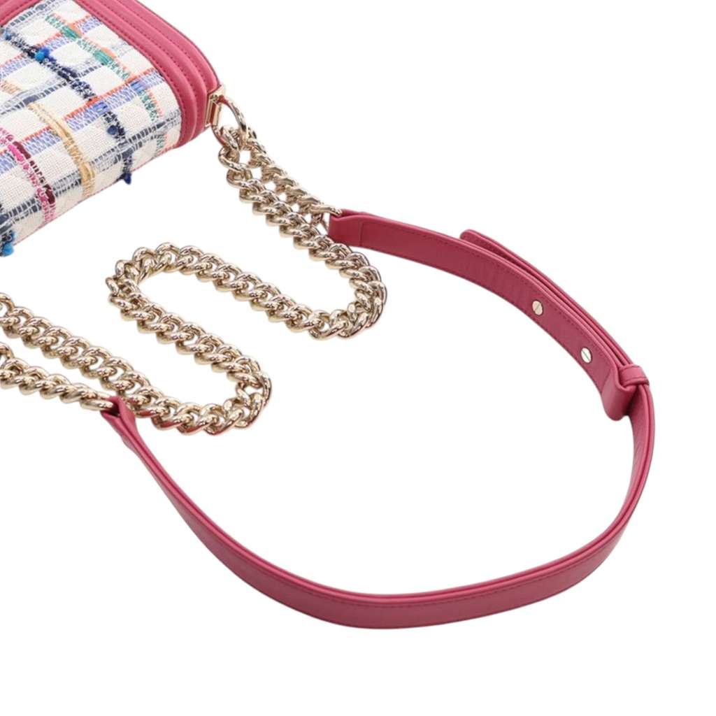 Chanel Small Tweed and Lambskin Boy Flap - Image 13