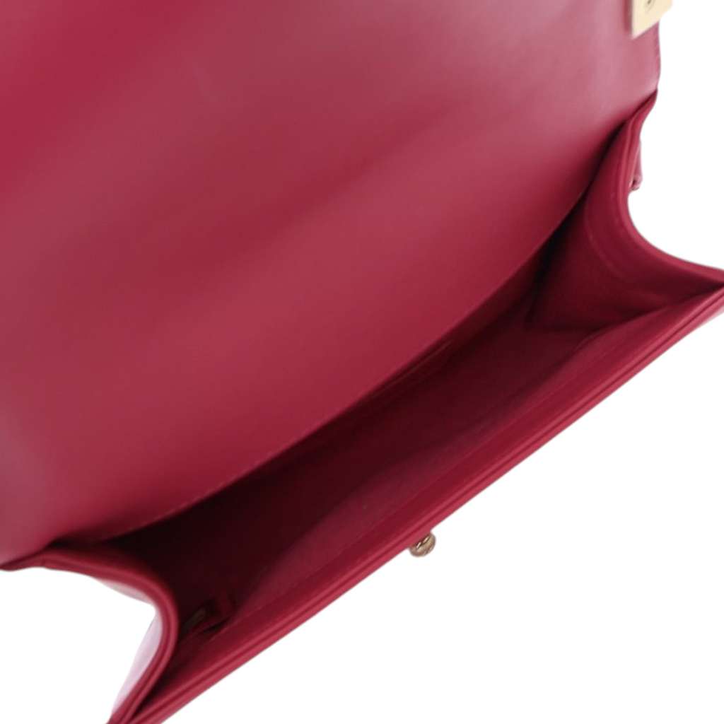 Chanel Small Tweed and Lambskin Boy Flap - Side view