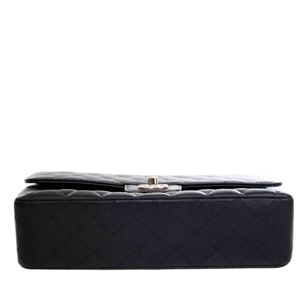 Chanel Medium Classic Caviar Double Flap - Side view