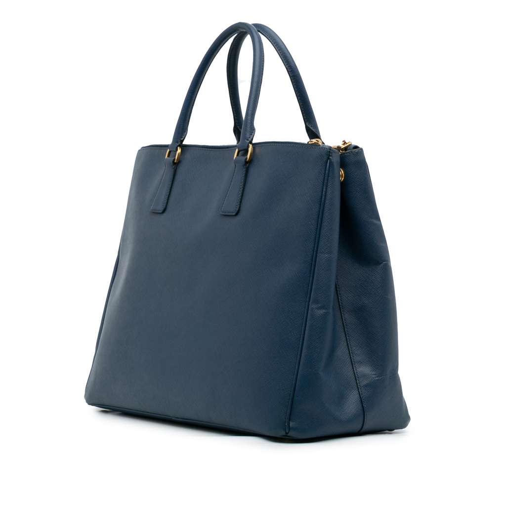Prada Extra Large Saffiano Lux Galleria Double Zip Tote - Back view