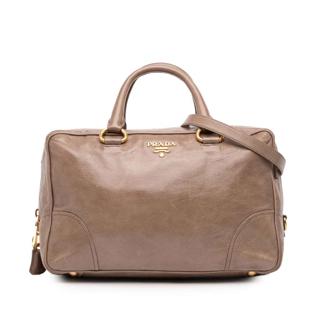 Prada Vitello Shine Bauletto Satchel