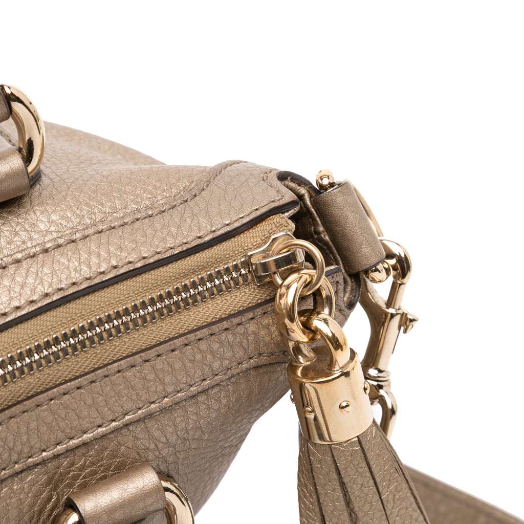 Gucci Small Metallic Leather Soho Working Satchel - Detail 2