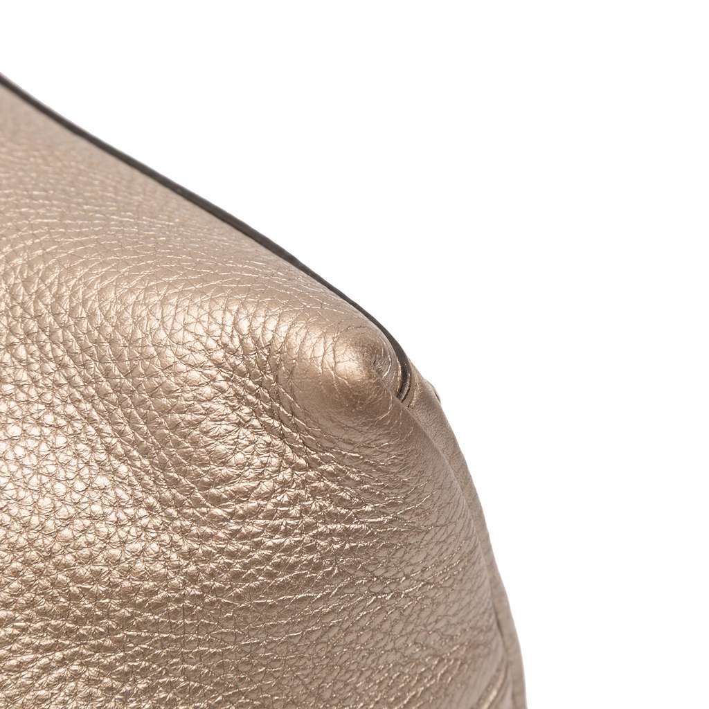 Gucci Small Metallic Leather Soho Working Satchel - Image 11