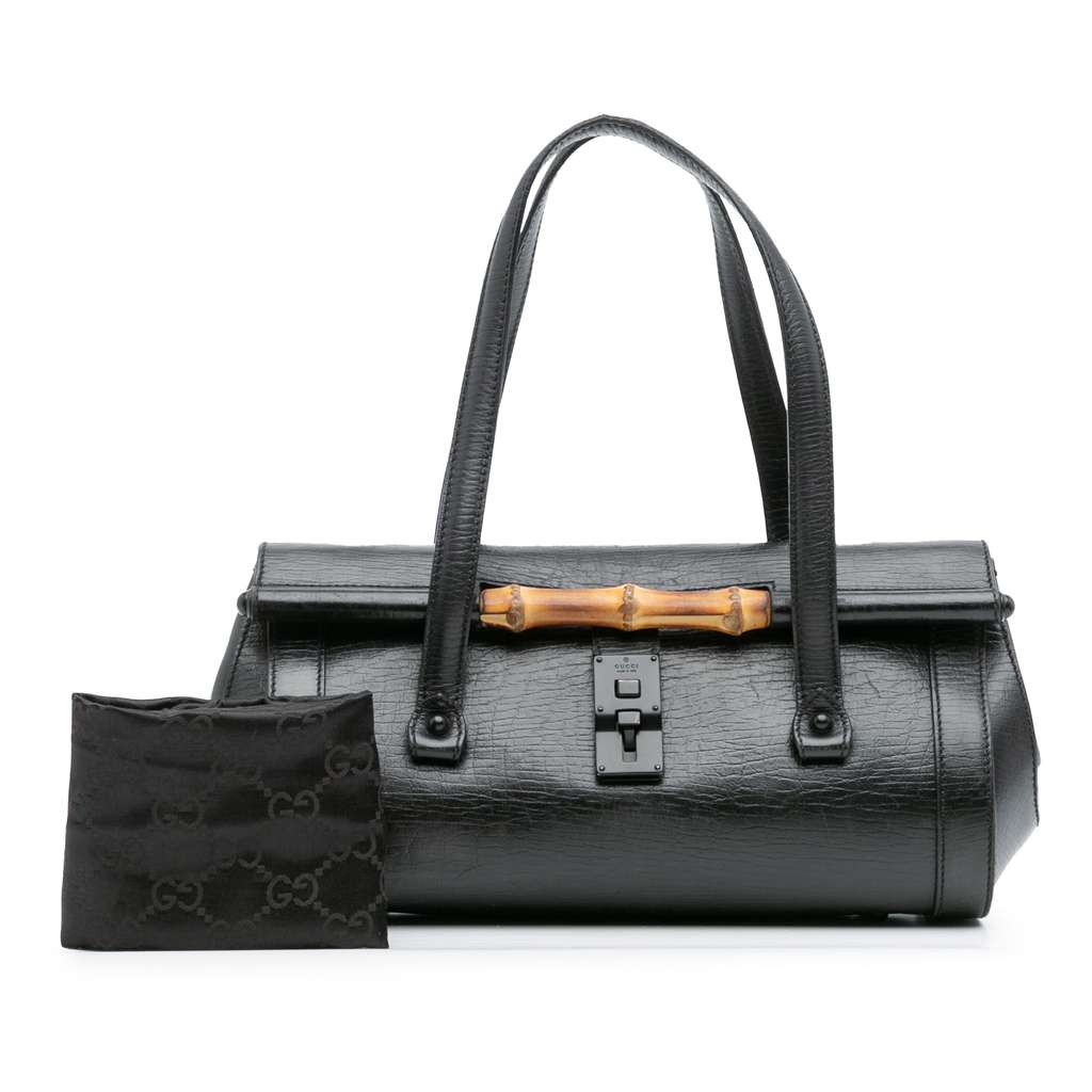 Gucci Leather Bamboo Bullet Shoulder Bag - Image 14
