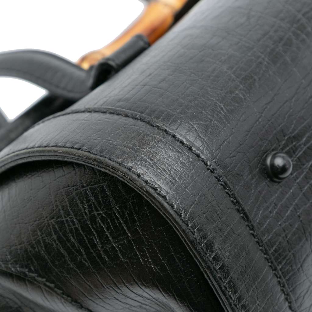 Gucci Leather Bamboo Bullet Shoulder Bag - Image 10