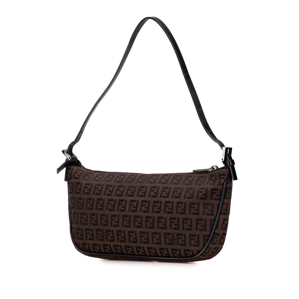 Fendi Zucchino Canvas Shoulder Bag - 2