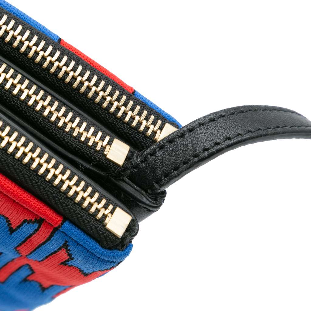 Celine Large Houndstooth Cotton Trio Crossbody - Image 14