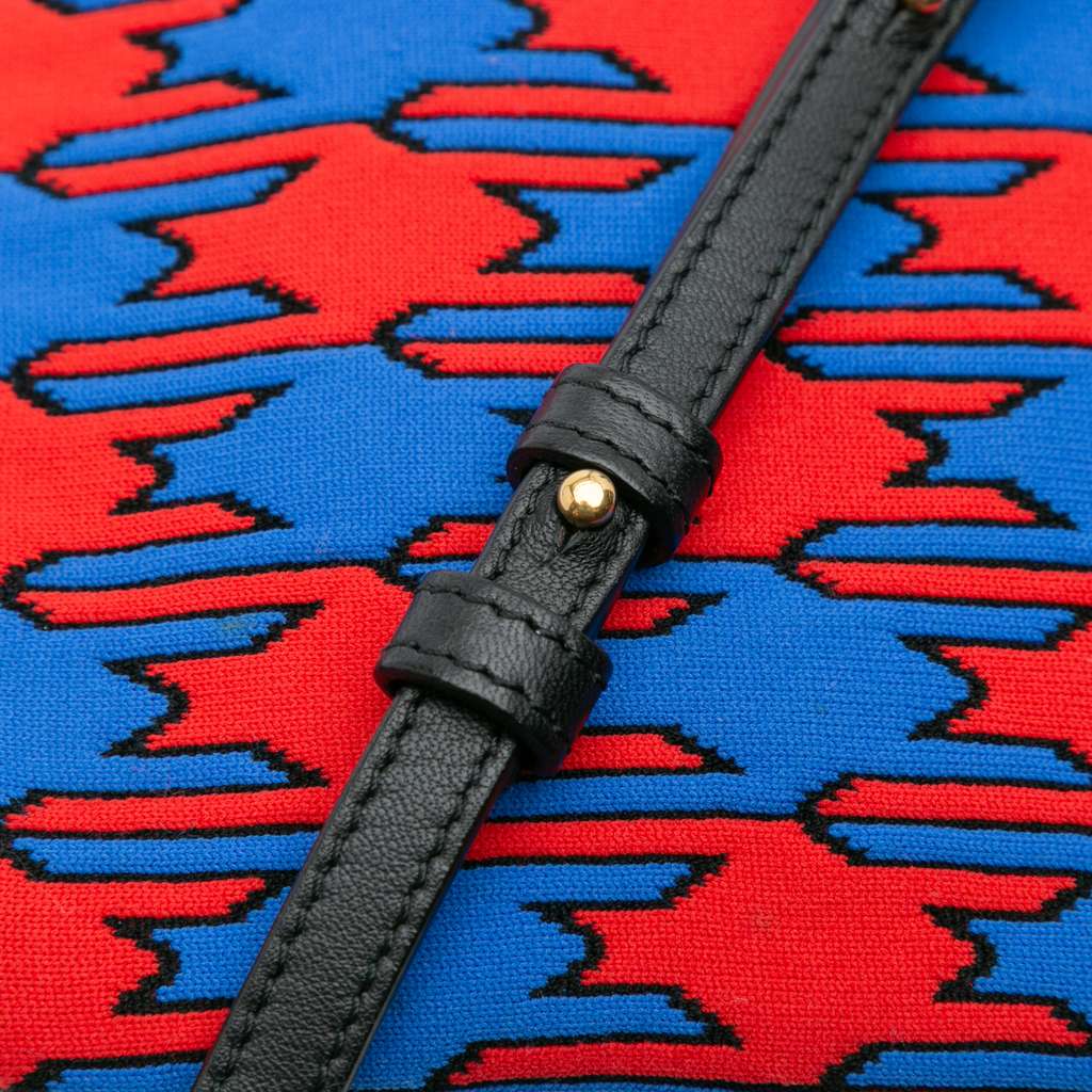 Celine Large Houndstooth Cotton Trio Crossbody - Image 12