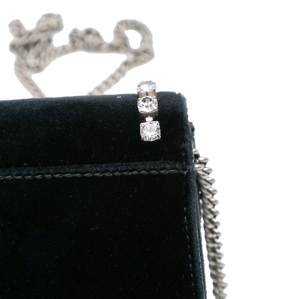 Gucci Mini Crystal Embellished Velvet Dionysus Crossbody - Detail 2