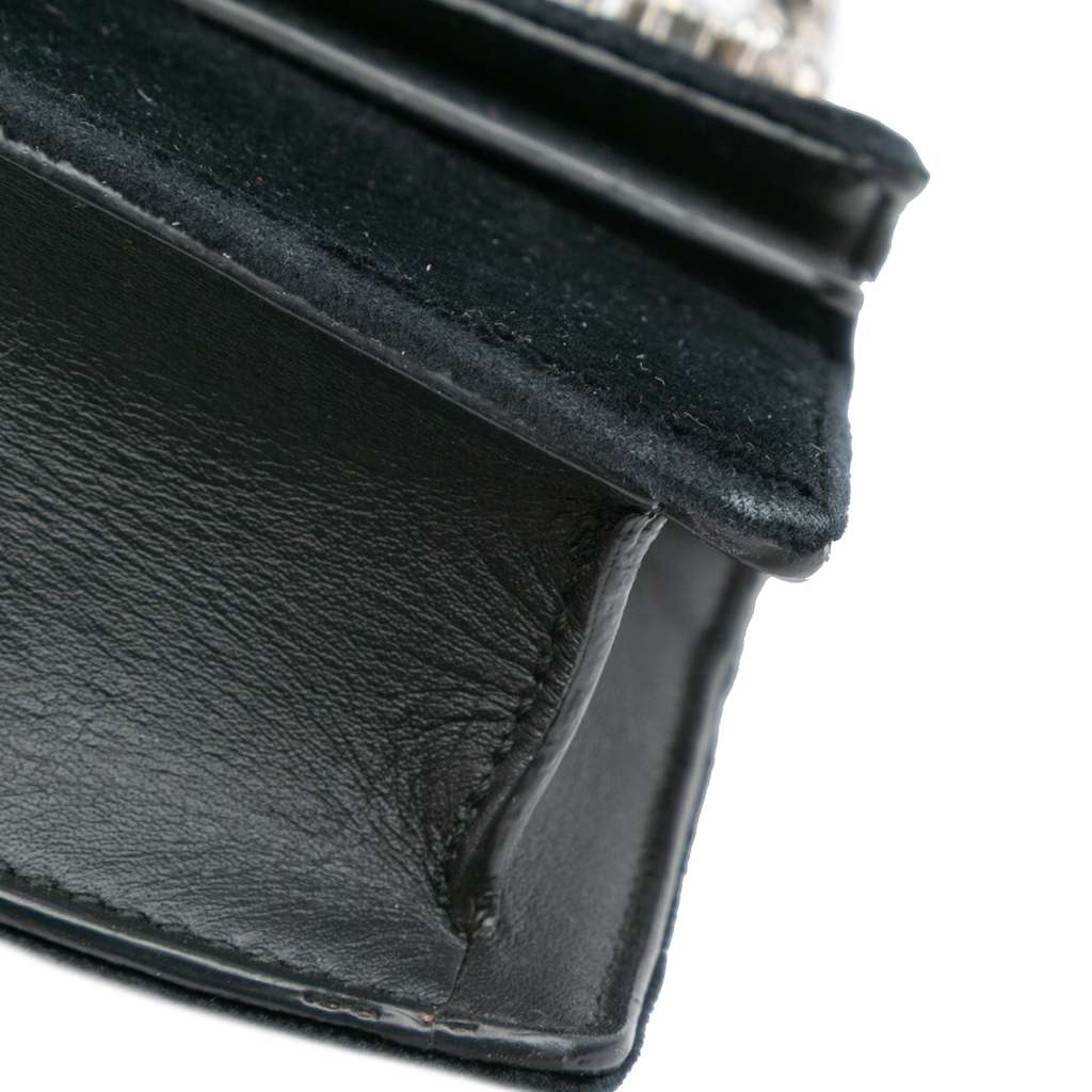 Gucci Mini Crystal Embellished Velvet Dionysus Crossbody - Image 10