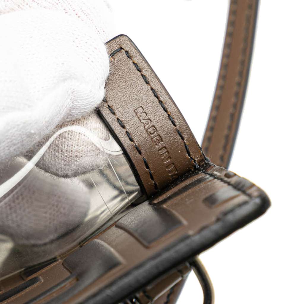 Fendi Zucca Embossed Leather Phone Holder Satchel - 5