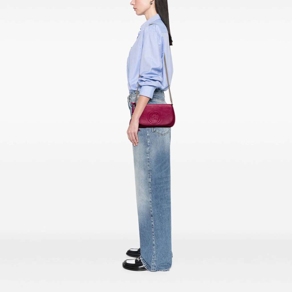 Gucci Medium Leather Soho Chain Flap Crossbody - Detail 2